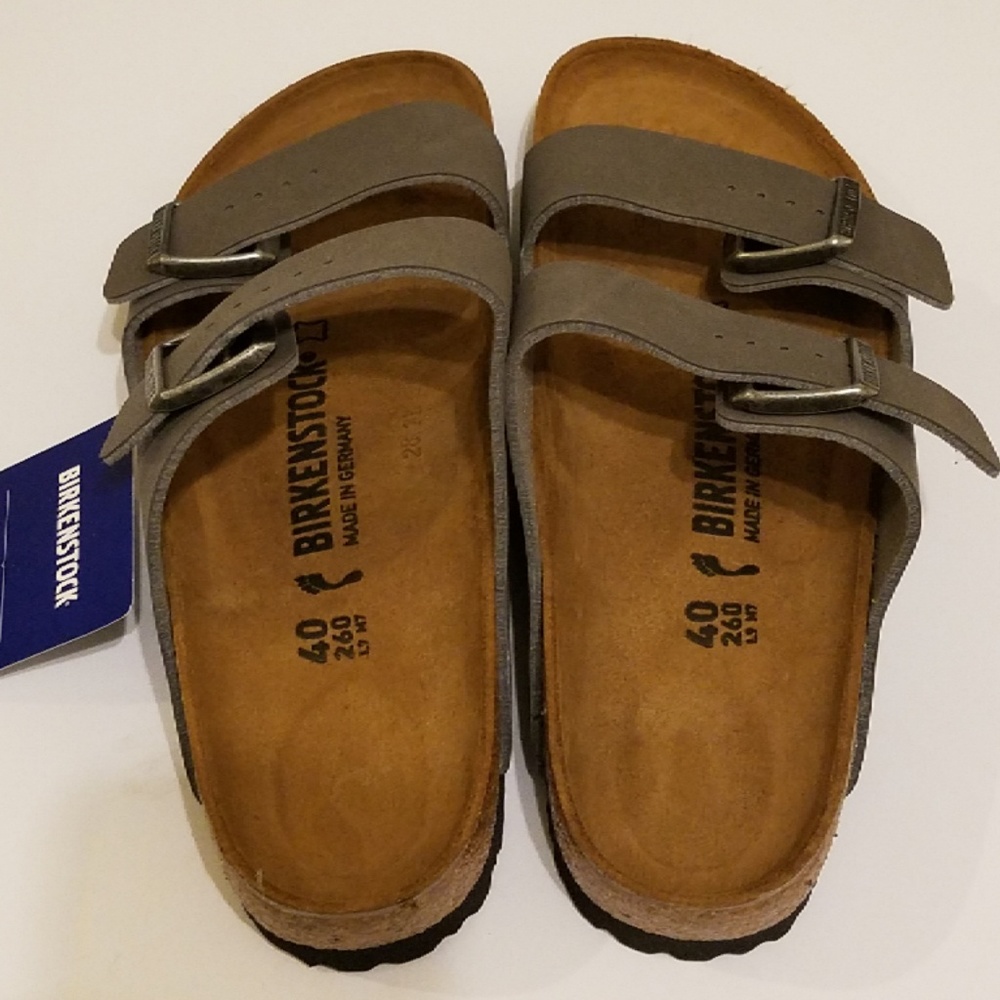 New Birkenstock Arizona Gray Sandals - Picture 4 of 6